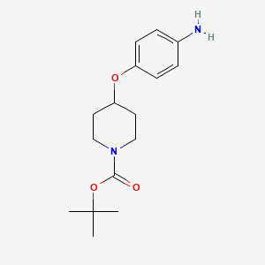 tert-Butyl 4-(4-aminophenoxy)piperidine-1-carboxylate chemical structure (CAS 138227-63-1)