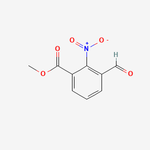Methyl 3-formyl-2-nitrobenzoate chemical structure (CAS 138229-59-1)
