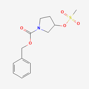 Benzyl 3-((methylsulfonyl)oxy)pyrrolidine-1-carboxylate chemical structure (CAS 138232-44-7)