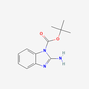 tert-Butyl 2-amino-1H-benzo[d]imidazole-1-carboxylate chemical structure (CAS 1383133-23-0)