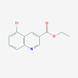 Ethyl 5-bromoquinoline-3-carboxylate chemical structure (CAS 1383551-36-7)