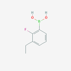 (3-Ethyl-2-fluorophenyl)boronic acid chemical structure (CAS 1383575-71-0)