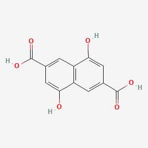 4,8-Dihydroxynaphthalene-2,6-dicarboxylic acid chemical structure (CAS 1383578-03-7)