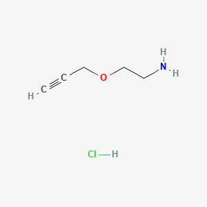 2-(Prop-2-yn-1-yloxy)ethan-1-amine hydrochloride chemical structure (CAS 1383604-96-3)