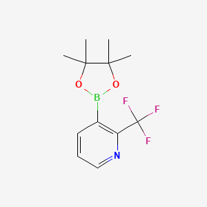 3-(4,4,5,5-Tetramethyl-1,3,2-dioxaborolan-2-yl)-2-(trifluoromethyl)pyridine chemical structure (CAS 1383625-22-6)