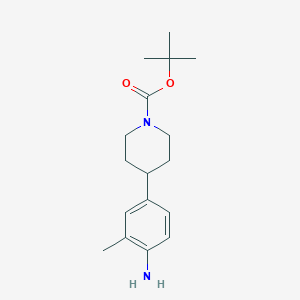 tert-Butyl 4-(4-amino-3-methylphenyl)piperidine-1-carboxylate chemical structure (CAS 1383682-59-4)