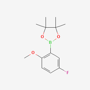 2-(5-Fluoro-2-methoxyphenyl)-4,4,5,5-tetramethyl-1,3,2-dioxaborolane chemical structure (CAS 1383806-53-8)