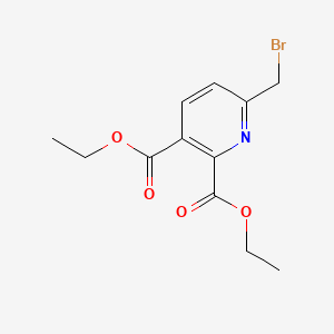 Diethyl 6-(bromomethyl)pyridine-2,3-dicarboxylate chemical structure (CAS 1383951-62-9)