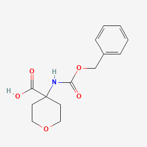 4-(Cbz-amino)tetrahydropyran-4-carboxylic acid chemical structure (CAS 138402-13-8)