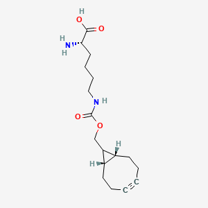rel-N6-((((1R,8S,9R)-Bicyclo[6.1.0]non-4-yn-9-yl)methoxy)carbonyl)-L-lysine chemical structure (CAS 1384100-45-1)