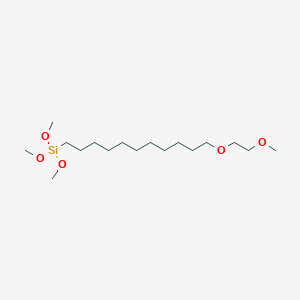 3,3-Dimethoxy-2,15,18-trioxa-3-silanonadecane chemical structure (CAS 1384163-86-3)