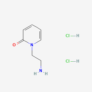 1-(2-Aminoethyl)-1,2-dihydropyridin-2-one dihydrochloride chemical structure (CAS 1384428-69-6)