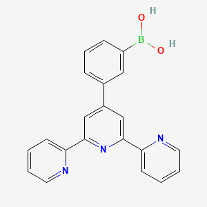 (3-([2,2':6',2''-Terpyridin]-4'-yl)phenyl)boronic acid chemical structure (CAS 1384573-25-4)