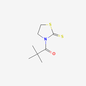 2,2-Dimethyl-1-(2-thioxothiazolidin-3-yl)propan-1-one chemical structure (CAS 138459-91-3)