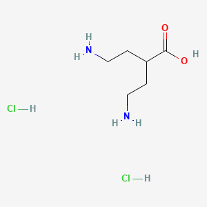 4-Amino-2-(2-aminoethyl)butanoic acid dihydrochloride chemical structure (CAS 1384651-82-4)