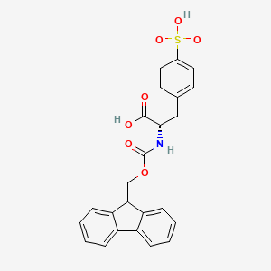 (S)-2-((((9H-Fluoren-9-yl)methoxy)carbonyl)amino)-3-(4-sulfophenyl)propanoic acid chemical structure (CAS 138472-22-7)