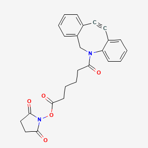 Dbco-c6-nhs ester chemical structure (CAS 1384870-47-6)
