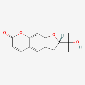 (S)-2-(2-Hydroxypropan-2-yl)-2,3-dihydro-7H-furo[3,2-g]chromen-7-one chemical structure (CAS 13849-08-6)