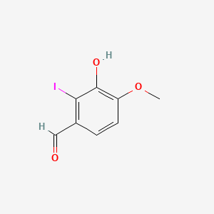 3-Hydroxy-2-iodo-4-methoxybenzaldehyde chemical structure (CAS 138490-94-5)