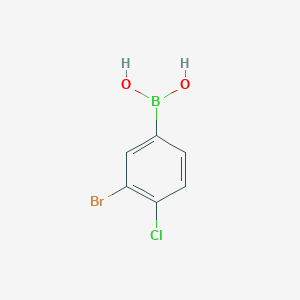 (3-Bromo-4-chlorophenyl)boronic acid chemical structure (CAS 1384956-55-1)