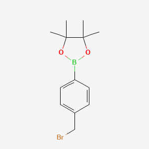 2-(4-(Bromomethyl)phenyl)-4,4,5,5-tetramethyl-1,3,2-dioxaborolane chemical structure (CAS 138500-85-3)