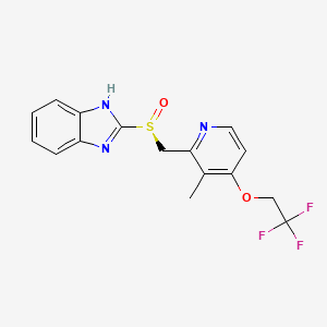 (S)-2-(((3-Methyl-4-(2,2,2-trifluoroethoxy)pyridin-2-yl)methyl)sulfinyl)-1H-benzo[d]imidazole chemical structure (CAS 138530-95-7)