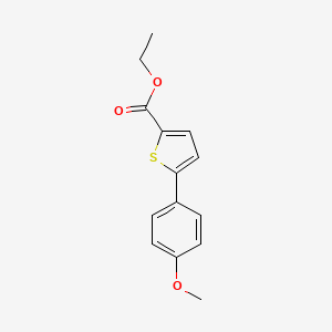Ethyl 5-(4-methoxyphenyl)thiophene-2-carboxylate chemical structure (CAS 13858-71-4)