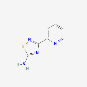 3-(Pyridin-2-yl)-1,2,4-thiadiazol-5-amine chemical structure (CAS 138588-22-4)