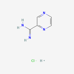 Pyrazine-2-carboximidamide hydrochloride chemical structure (CAS 138588-41-7)