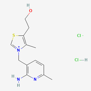 3-((2-Amino-6-methylpyridin-3-yl)methyl)-5-(2-hydroxyethyl)-4-methylthiazol-3-ium chloride hydrochloride chemical structure (CAS 13860-66-7)