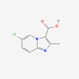 6-Chloro-2-methylimidazo[1,2-a]pyridine-3-carboxylic acid chemical structure (CAS 138642-96-3)