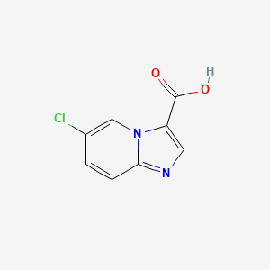 6-Chloroimidazo[1,2-a]pyridine-3-carboxylic acid chemical structure (CAS 138642-97-4)