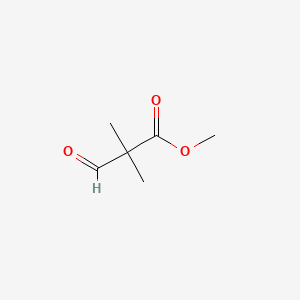 Methyl 2,2-dimethyl-3-oxopropanoate chemical structure (CAS 13865-20-8)