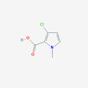 3-Chloro-1-methyl-1H-pyrrole-2-carboxylic acid chemical structure (CAS 1387578-52-0)
