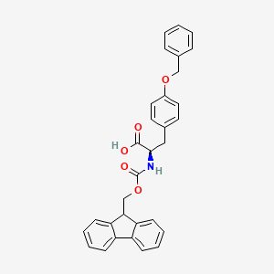 Fmoc-D-Tyr(Bzl)-OH chemical structure (CAS 138775-48-1)