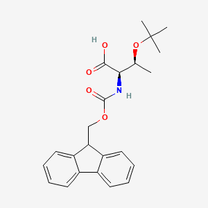 (2R,3S)-2-((((9H-Fluoren-9-yl)methoxy)carbonyl)amino)-3-(tert-butoxy)butanoic acid chemical structure (CAS 138797-71-4)