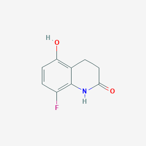 8-Fluoro-5-hydroxy-3,4-dihydroquinolin-2(1H)-one chemical structure (CAS 1388025-60-2)