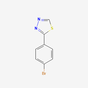 2-(4-Bromophenyl)-1,3,4-thiadiazole chemical structure (CAS 1388027-10-8)