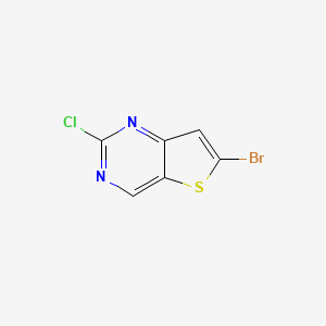 6-Bromo-2-chlorothieno[3,2-d]pyrimidine chemical structure (CAS 1388050-36-9)