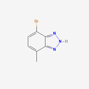 4-Bromo-7-methyl-1H-benzo[d][1,2,3]triazole chemical structure (CAS 1388070-71-0)