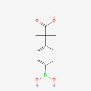 (4-(1-Methoxy-2-methyl-1-oxopropan-2-yl)phenyl)boronic acid chemical structure (CAS 1388233-62-2)