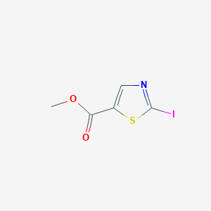 Methyl 2-iodothiazole-5-carboxylate chemical structure (CAS 1388805-20-6)