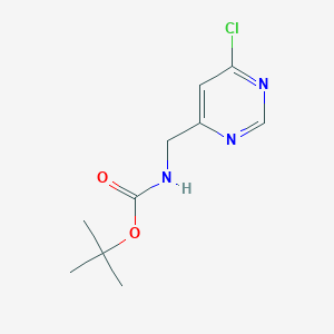 tert-Butyl ((6-chloropyrimidin-4-yl)methyl)carbamate chemical structure (CAS 1389264-32-7)