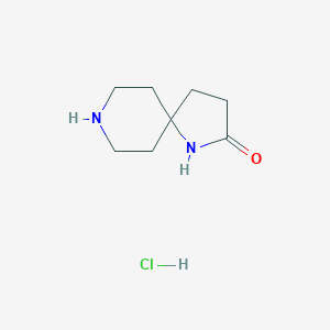 1,8-Diazaspiro[4.5]decan-2-one hydrochloride chemical structure (CAS 1389313-57-8)