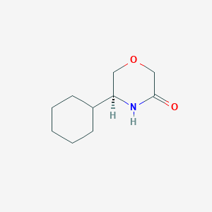 (S)-5-Cyclohexylmorpholin-3-one chemical structure (CAS 1389364-71-9)