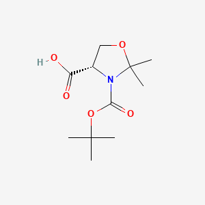 (S)-N-Boc-2,2-dimethyloxazolidine-4-carboxylic Acid chemical structure (CAS 139009-66-8)