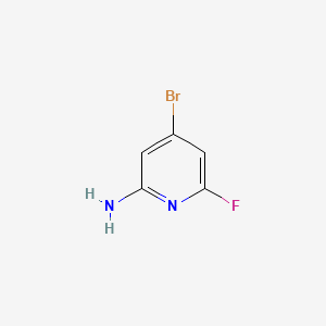 4-Bromo-6-fluoropyridin-2-amine chemical structure (CAS 1390641-19-6)