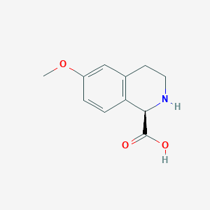 (R)-6-Methoxy-1,2,3,4-tetrahydroisoquinoline-1-carboxylic acid chemical structure (CAS 1390715-99-7)