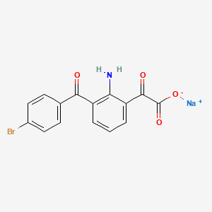 Sodium 2-(2-amino-3-(4-bromobenzoyl)phenyl)-2-oxoacetate chemical structure (CAS 1391052-54-2)