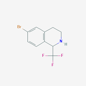 6-Bromo-1-(trifluoromethyl)-1,2,3,4-tetrahydroisoquinoline chemical structure (CAS 1391067-14-3)